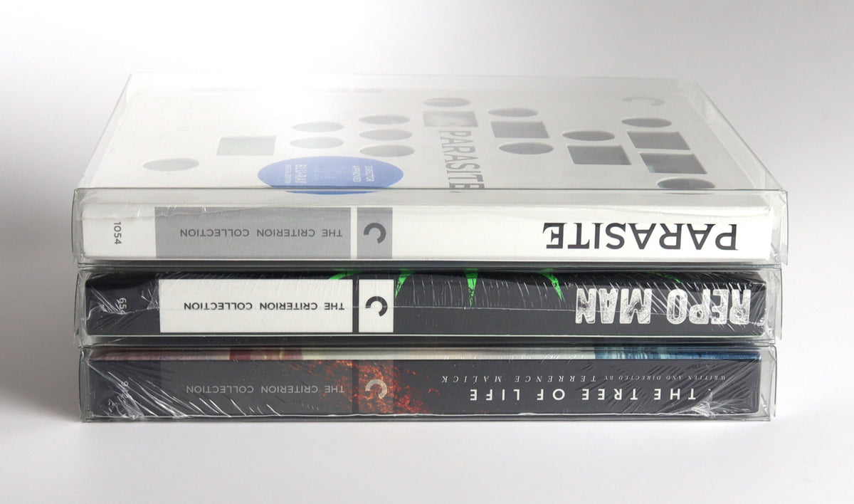 Criterion editions in clear protective sleeves